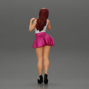 Fashion girl posing in skirt and shirt - Only-Games