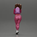 Tearful girl standing in jeans and mini shirt expressing deep sorrow with pigtails - Only-Games