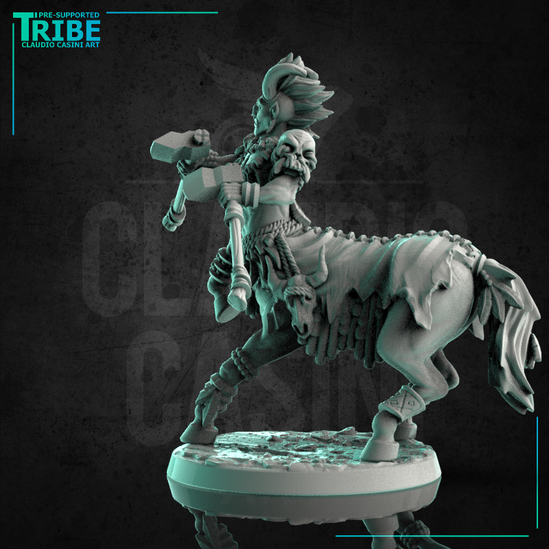 (0221) Male centaur hunter ranger assassin with two axes - Only-Games