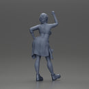 Fashionable Girl Wearing a Bra and shorts with Shirt Tied Around Her Hips - Only-Games