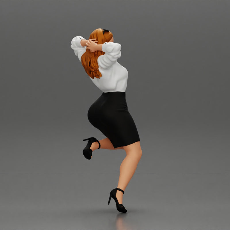 Sexy Secretary posing With Kneeling On An Office Chair - Only-Games