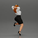 Sexy Secretary posing With Kneeling On An Office Chair - Only-Games