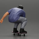 Man in hat riding sitting on skateboard - Only-Games