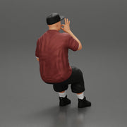 Gangster homie in cap Sitting On the car And Smoking Cigar - Only-Games