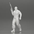 mafia gangster in gloves pants holding a submachine gun - Only-Games