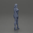 Confident Woman in kimono dress and heels posing - Only-Games