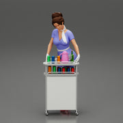 2 Models - flight attendant serving drinks to passengers on board - Only-Games