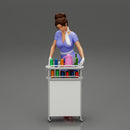 2 Models - flight attendant serving drinks to passengers on board - Only-Games