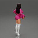 Sexy motorcyclist woman holding helmet - Only-Games