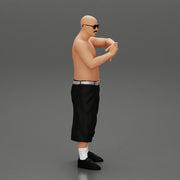 gangster standing in cropped trousers with sunglasses - Only-Games