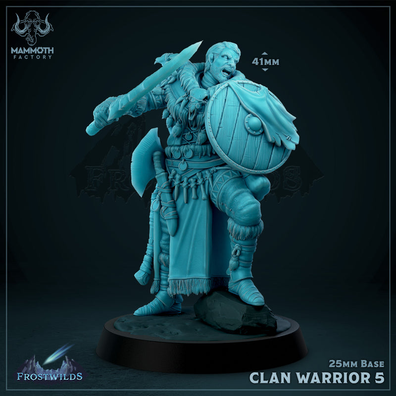 Clan Warriors Barbarian Warband ( 8 models 25mm ) - Only-Games