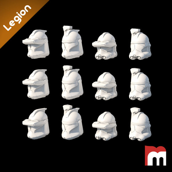 (Legion) 12x Clone Trooper Geared Helmets