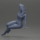 Fit girl in leggings sitting on a sofa - Only-Games