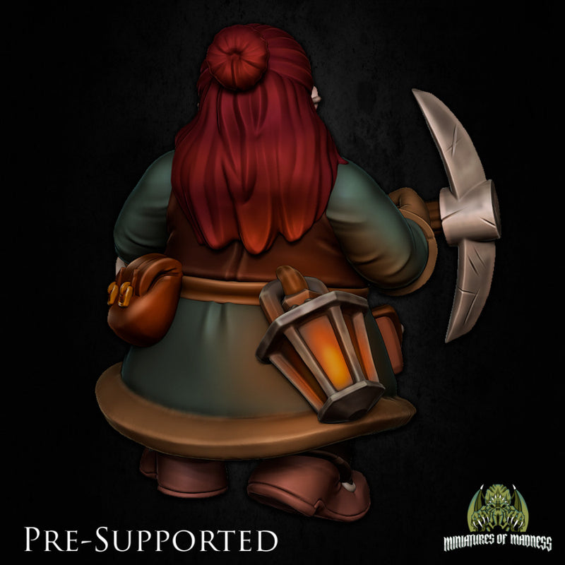 Malda Redchin [PRE-SUPPORTED] Female Miner Dwarf - Only-Games