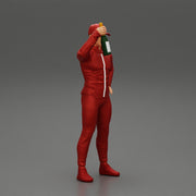 motorbiker celebrates and hold a champagne bottle - Only-Games