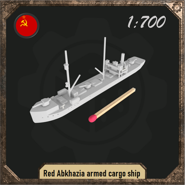 1/700 Red Abkhazia armed cargo ship