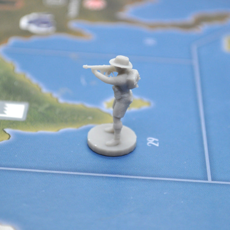 1/72 3D Printed ANZAC Soldier with Tommy Gun (x10) - Only-Games