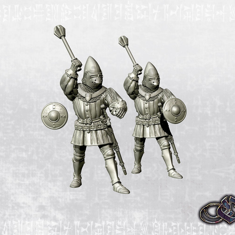 Man at arm with mace on foot - Late 14th - 28mm historic scale - Only-Games