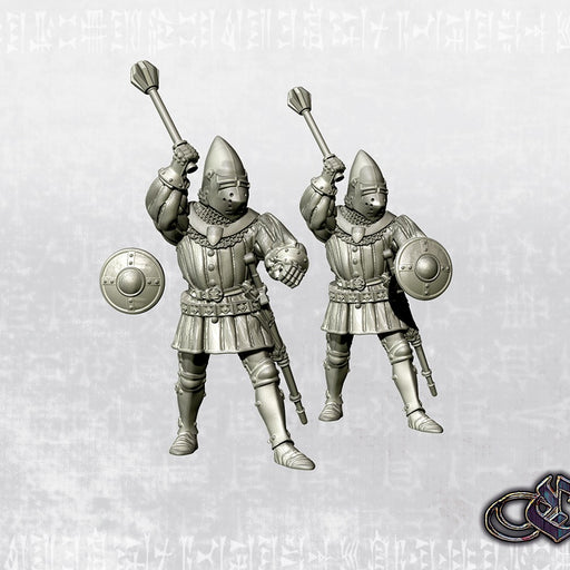 Man at arm with mace on foot - Late 14th - 28mm historic scale - Only-Games