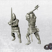 Duelling Knights on Foot - Late 14th - 28mm historic scale - Only-Games
