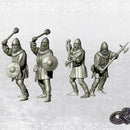 Infantrymen with Maces and Axes - Late 14th - 28mm historic scale - Only-Games