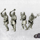 Infantrymen with Maces and Axes - Late 14th - 34mm - Only-Games