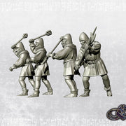 Infantrymen with Maces and Axes - Late 14th - 28mm historic scale - Only-Games