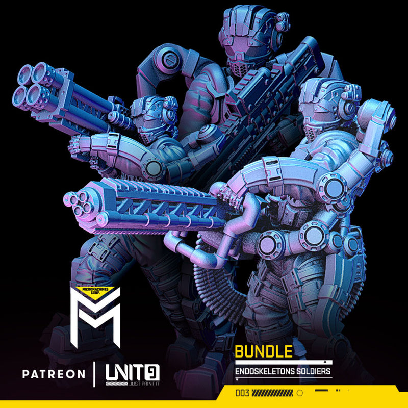 Cyberpunk - Endoskeleton soldiers - BUNDLE