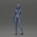 Sexy girl posing in a mini open skirt and shorts - Only-Games