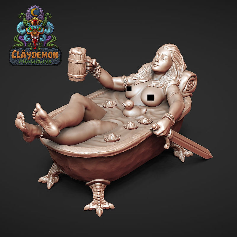 Auria the bathing warrior - 75 mm - NSFW version - Only-Games