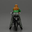 motorcyclist woman hoodie sitting on motorcycle - Only-Games