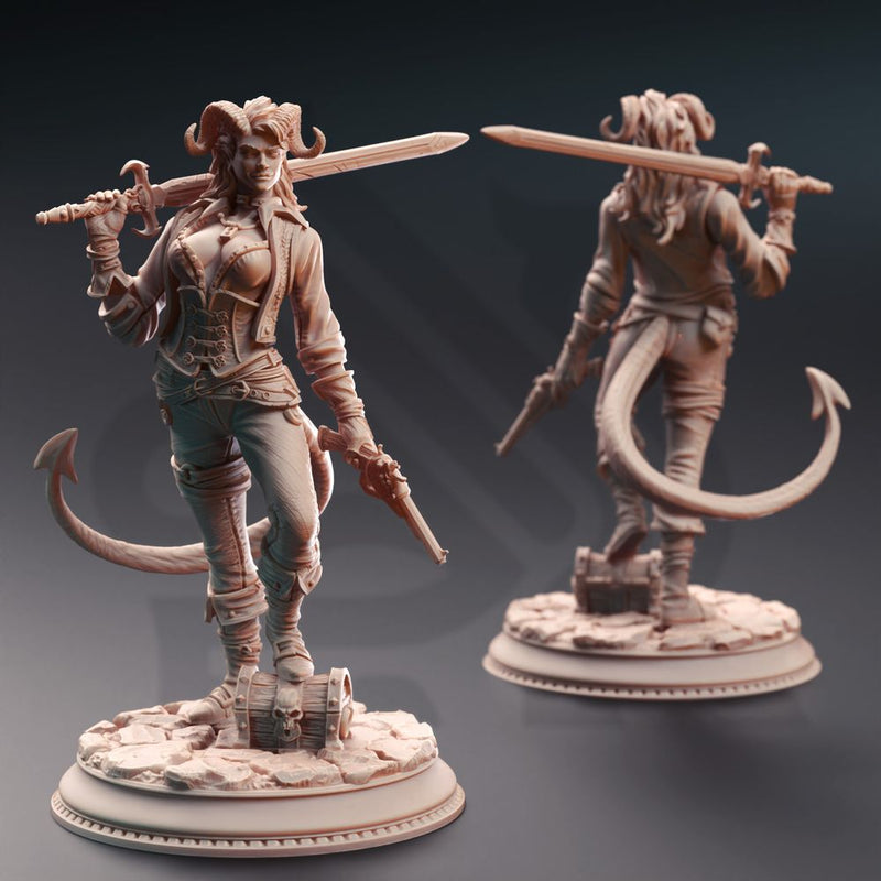 Tiefling Rogue Scoundrel - Syntheia the Daring - Only-Games
