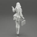 Young woman wearing beautiful Fashion dress and holding handbag - Only-Games