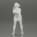 Beautiful girl in Dress and heels  Leaning on the Car - Only-Games