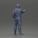 Serious businessman in a white shirt tie, and pants pointing with authority, hand in pocket - Only-Games