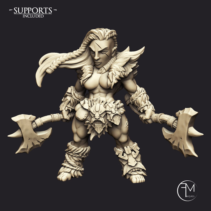 Hildara Bloodrage - Dwarf Berserk Heroine (AMAZONS! Kickstarter) - Only-Games