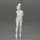 Sexy girl in shorts and an open mini shirt putting her hands in her back pocket - Only-Games