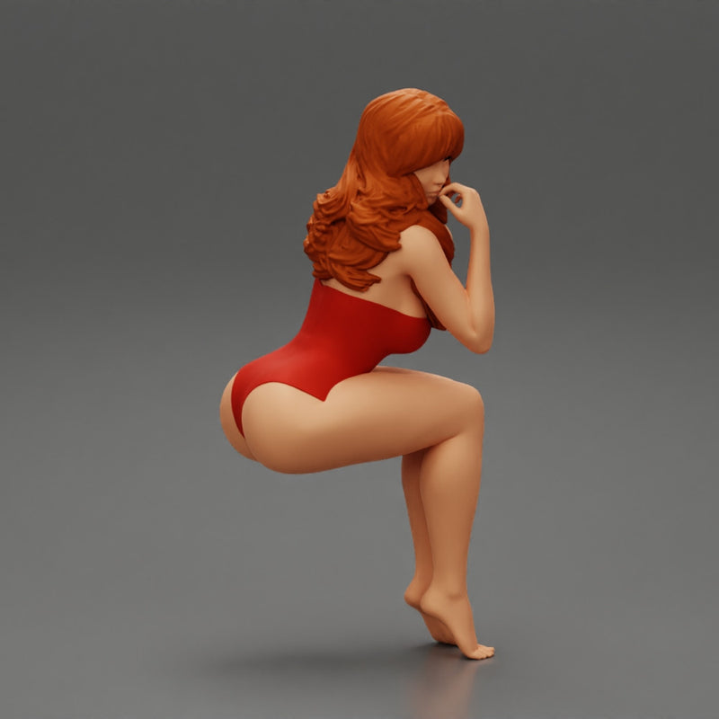 Sexy girl in swimsuit sitting - Only-Games