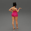 Girl explaining and Wearing Mini Dress - Only-Games