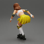 roller derby girl rolling fast - Only-Games