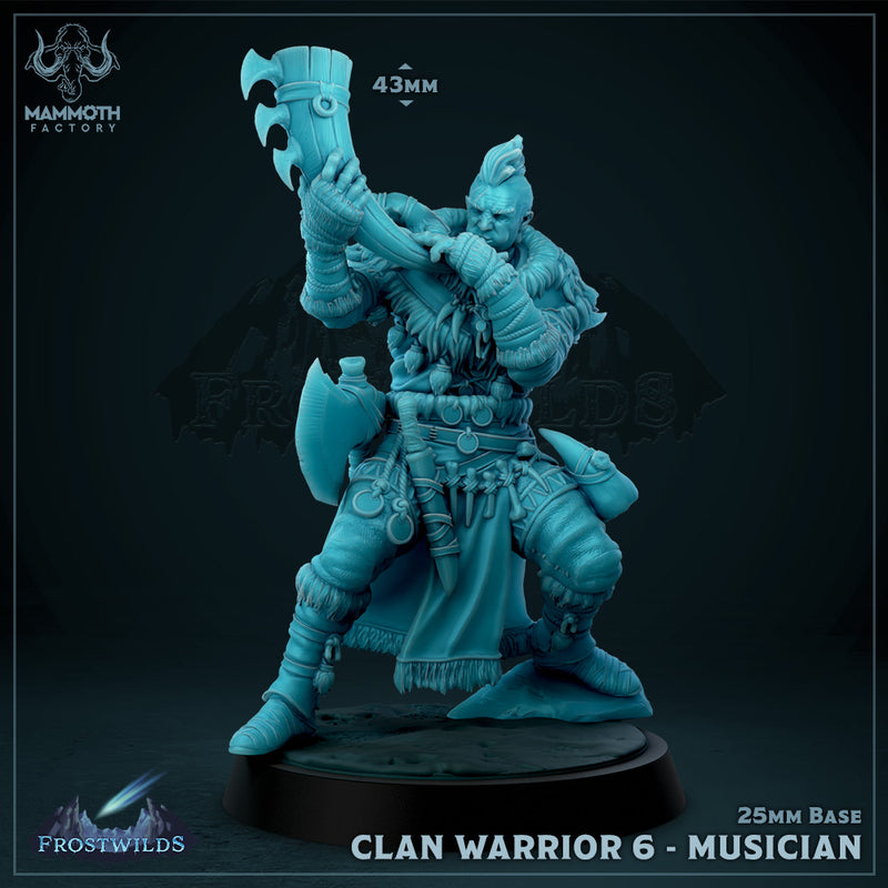 Clan Warriors Barbarian Warband ( 8 models 25mm ) - Only-Games