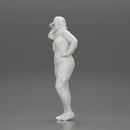 Asian girl in a neck hoodie and cap is standing and thinking - Only-Games