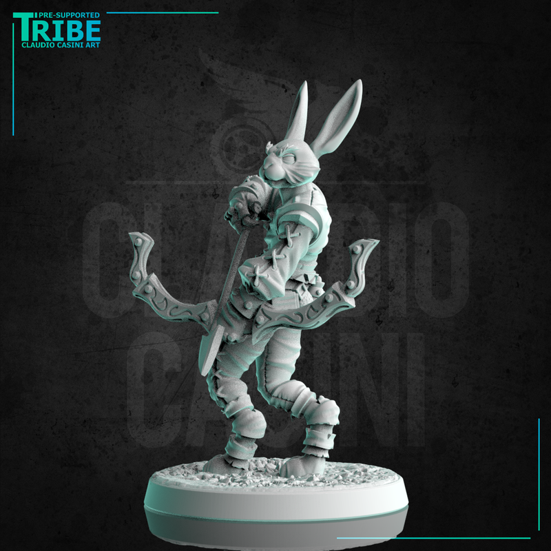 (0243) Male rabbit folk ranger rogue archer with bow - Claudio Casini ...