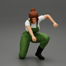 Young Woman Working In Service Station sitting and fixing a car - Only-Games