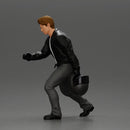 motorbike rider holding a helmet  helping a girl stand up with his hand after she fell off the bike - Only-Games