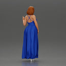 fashionable girl standing and posing in a robe and heels - Only-Games