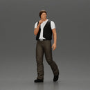 gangster in a head scarf and vest walking - Only-Games