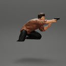 gangster man  shooting a gun from the back of the car - Only-Games