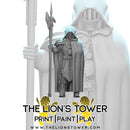 Cloaked Elite Guards - Set of 10 with halberds (32mm scale) - Only-Games