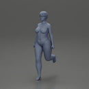 Naked Fat girl training in the gym with dumbbells for leg workouts to lose weight - Only-Games